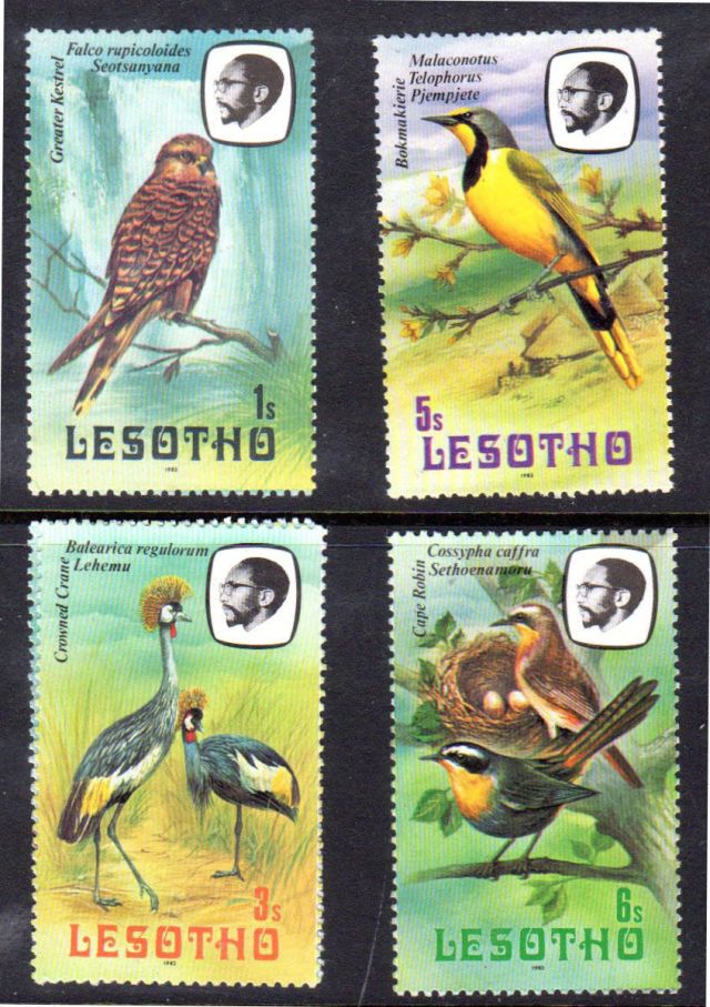 LESOTHO MNH VF 322,324-326 BIRDS